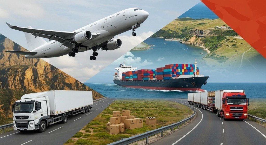 Heavy project cargo and construction materials staged for transport
